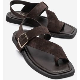 Forever & Always Shoes Forever & Always Shoes Curry Leather Slingback Sandal