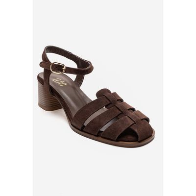 Forever & Always Shoes Forever & Always Shoes Devora Leather Block Heel Sandal