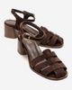 Forever & Always Shoes Forever & Always Shoes Devora Leather Block Heel Sandal - 4
