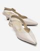 Forever & Always Shoes Forever & Always Shoes Dioris Leather Slingback Kitten Heel Pump - 1