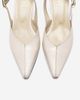 Forever & Always Shoes Forever & Always Shoes Dioris Leather Slingback Kitten Heel Pump - 2