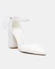 Forever & Always Shoes Forever & Always Shoes Elvienne Pointed Toe Block Heel Bridal Sandal - 1