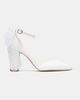 Forever & Always Shoes Forever & Always Shoes Elvienne Pointed Toe Block Heel Bridal Sandal - 2