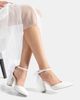 Forever & Always Shoes Forever & Always Shoes Elvienne Pointed Toe Block Heel Bridal Sandal - 4