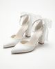 Forever & Always Shoes Forever & Always Shoes Elvienne Pointed Toe Block Heel Bridal Sandal - 5