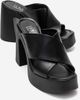 Forever & Always Shoes Forever & Always Shoes Essenza Leather Platform Block Heel Sandal - 1