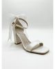 Forever & Always Shoes Forever & Always Shoes Evarose Bow Detail Block Heel Bridal Sandal - 1
