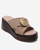 Forever & Always Shoes Forever & Always Shoes Fianna Leather Cross Strap Platform Sandal - 3