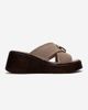 Forever & Always Shoes Forever & Always Shoes Fianna Leather Cross Strap Platform Sandal - 4
