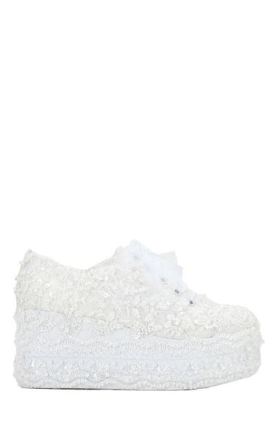 Forever & Always Shoes Forever & Always Shoes Florette Lace Bridal Platform Sneakers