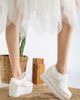 Forever & Always Shoes Forever & Always Shoes Florette Lace Bridal Platform Sneakers - 5