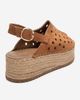 Forever & Always Shoes Forever & Always Shoes Fraga Leather Wedge Sandal - 5