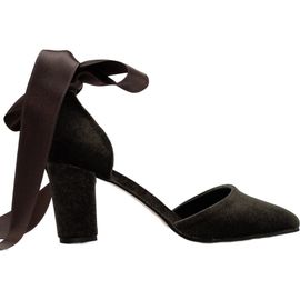 Forever & Always Shoes Forever & Always Shoes Gisele High Block Heels with Ribbon