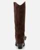 Forever & Always Shoes Forever & Always Shoes Helios Leather Block Heel Knee High Western Boot - 3