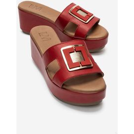 Forever & Always Shoes Forever & Always Shoes Hiola Leather Platform Sandal