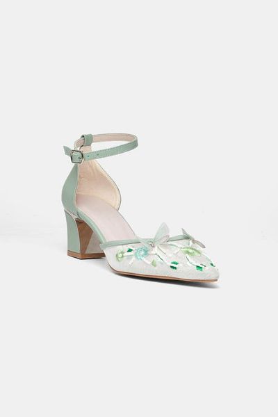 Forever & Always Shoes Forever & Always Shoes Iry Block Heel Bridal Pointed Toe Pump