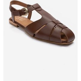 Forever & Always Shoes Forever & Always Shoes Jandor Leather Ankle Strap Flat Sandal
