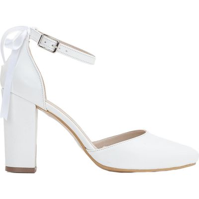 Forever & Always Shoes Forever & Always Shoes Jolie High Block Heels with Ribbon