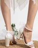 Forever & Always Shoes Forever & Always Shoes Krystal Lace Bridal Sandals with Pearls - 5