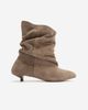 Forever & Always Shoes Forever & Always Shoes Lancy Leather Kitten Heel Ankle Boot - 2