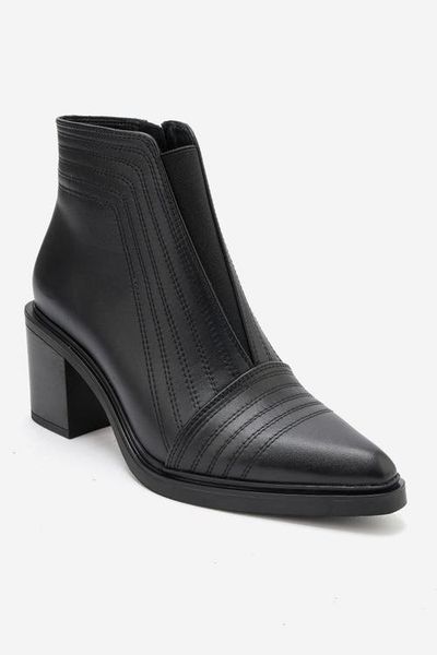 Forever & Always Shoes Forever & Always Shoes Lemma Leather Block Heel Ankle Boot