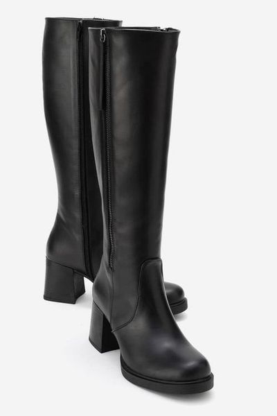 Forever & Always Shoes Forever & Always Shoes Lensa Leather Block Heel Boot