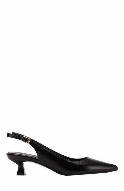 Forever & Always Shoes Forever & Always Shoes Lety Slingback Kitten Heel Leather Pumps