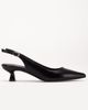 Forever & Always Shoes Forever & Always Shoes Lety Slingback Kitten Heel Leather Pumps - 5