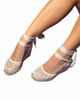 Forever & Always Shoes Forever & Always Shoes Lions Mesh Leather Wedge Espadrilles Sandal - 2