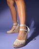 Forever & Always Shoes Forever & Always Shoes Lions Mesh Leather Wedge Espadrilles Sandal - 4