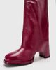 Forever & Always Shoes Forever & Always Shoes Lojo Leather Block Heel Boot - 5
