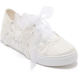 Forever & Always Shoes Forever & Always Shoes Lora Bridal Lace Sneaker