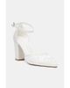 Forever & Always Shoes Forever & Always Shoes Lucienne Block Heel Ankle Strap Bridal Pump - 1