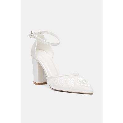 Forever & Always Shoes Forever & Always Shoes Lucienne Block Heel Ankle Strap Bridal Pump