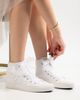 Forever & Always Shoes Forever & Always Shoes Mariselle Pearl Lace Bridal High Top Sneaker - 4