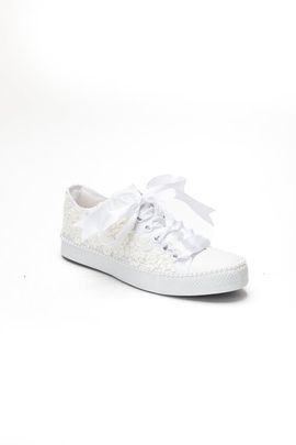 Forever & Always Shoes Forever & Always Shoes Marvelle Pearl Lace Bridal Sneaker