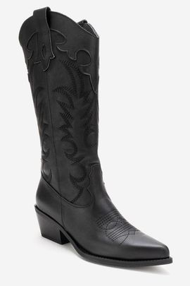 Forever & Always Shoes Forever & Always Shoes Matias Leather Block Heel Western Boot