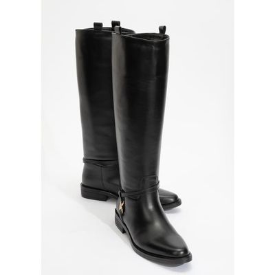 Forever & Always Shoes Forever & Always Shoes May Leather Knee High Buckle Boot