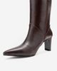 Forever & Always Shoes Forever & Always Shoes Merla Leather Block Heel Boot - 4