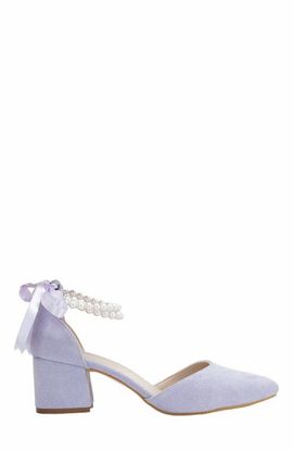Forever & Always Shoes Forever & Always Shoes Miranda Low Block Heels with Pearls