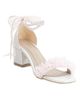 Forever & Always Shoes Forever & Always Shoes Moana Lace Bridal Low Heel Sandals - 1