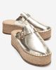 Forever & Always Shoes Forever & Always Shoes Novas Leather Platform Espadrille Mule - 1