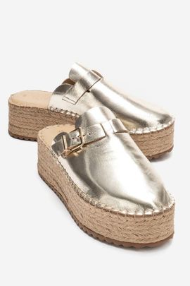 Forever & Always Shoes Forever & Always Shoes Novas Leather Platform Espadrille Mule