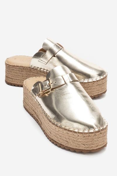 Forever & Always Shoes Forever & Always Shoes Novas Leather Platform Espadrille Mule