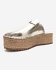 Forever & Always Shoes Forever & Always Shoes Novas Leather Platform Espadrille Mule - 5