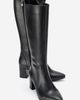 Forever & Always Shoes Forever & Always Shoes Osmera Leather Block Heel Knee High Boot - 2