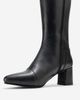 Forever & Always Shoes Forever & Always Shoes Osmera Leather Block Heel Knee High Boot - 4