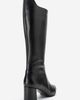 Forever & Always Shoes Forever & Always Shoes Osmera Leather Block Heel Knee High Boot - 5