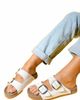 Forever & Always Shoes Forever & Always Shoes Ovesta Soft Footbed Leather Slide Sandal - 4