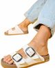 Forever & Always Shoes Forever & Always Shoes Ovesta Soft Footbed Leather Slide Sandal - 5